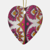 Kleurrijke Afrikaanse stof Motief Art Print Keramisch Ornament (Links)