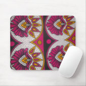 Kleurrijke Afrikaanse stof Motief Art Print Muismat (Met muis)