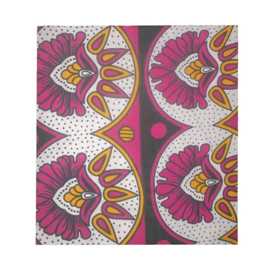 Kleurrijke Afrikaanse stof Motief Art Print Notitieblok (Voorkant)