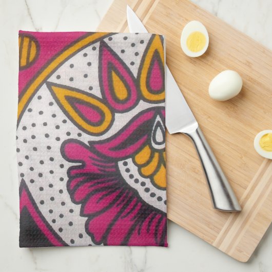 Kleurrijke Afrikaanse stof Motief Art Print Theedoek (Quarter Fold)