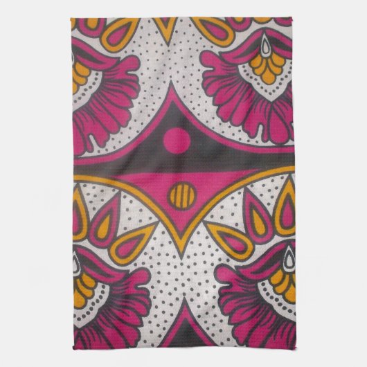 Kleurrijke Afrikaanse stof Motief Art Print Theedoek (Verticaal)