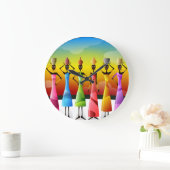 Kleurrijke Afrikaanse vrouwen met schepen Grote Klok (Huis)