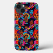 Kleurrijke Afrikaanse vrouwen op blauw Case-Mate iPhone Case (Achterkant)