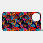 Kleurrijke Afrikaanse vrouwen op blauw Case-Mate iPhone Case (Achterkant (horizontaal))