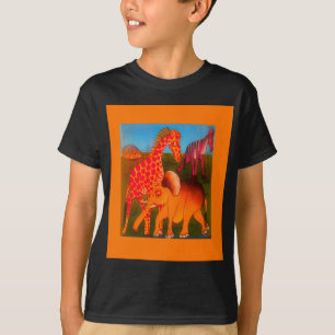 Kleurrijke Afrikaanse wilde dier safari kleuren Ar T-shirt