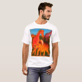 Kleurrijke Afrikaanse wilde dier safari kleuren Ar T-shirt (Voorkant volledig)