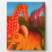 Kleurrijke Afrikaanse wilde dieren kleuren ontwer Fotoplaat (Voorkant)