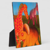 Kleurrijke Afrikaanse wilde dieren kleuren ontwer Fotoplaat (Zijkant)