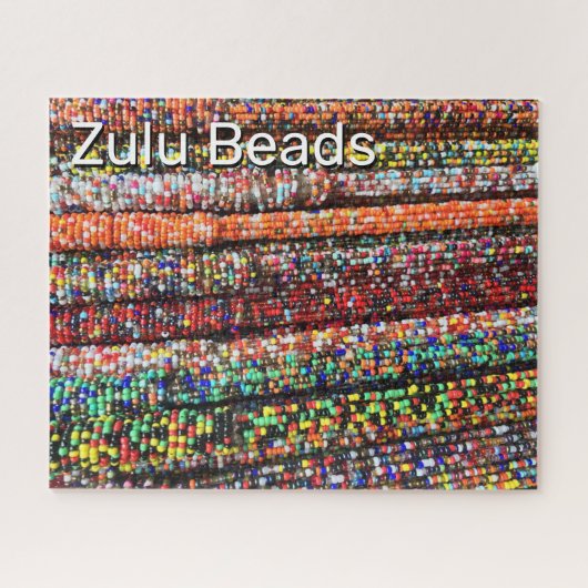 Kleurrijke Afrikaanse Zulu Beads Legpuzzel (Horizontaal)