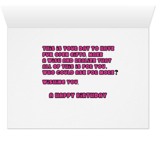 Kleurrijke Afro-Amerikaanse meisje verjaardag (Binenzijde Horizontaal (Onderkant))