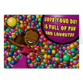 Kleurrijke Afro-Amerikaanse meisje verjaardag (Voorkant Horizontaal)