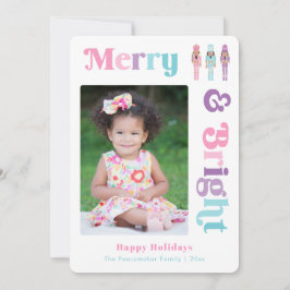 Kleurrijke Afro-Amerikaanse Notenkraker Kerstmis Feestdagenkaart