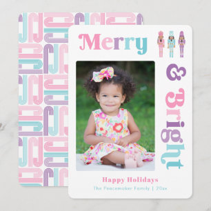 Kleurrijke Afro-Amerikaanse Notenkraker Kerstmis Feestdagenkaart