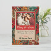 Kleurrijke Afro-Boho vrolijke kerst Feestdagenkaart (Staand voorkant)