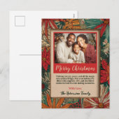 Kleurrijke Afro-Boho vrolijke kerst Feestdagenkaart (Voorkant / Achterkant)