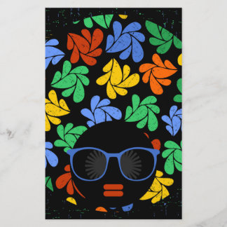 Kleurrijke Afro Liefde Briefpapier