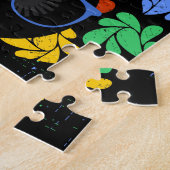 Kleurrijke Afro Liefde Legpuzzel (Zijkant)
