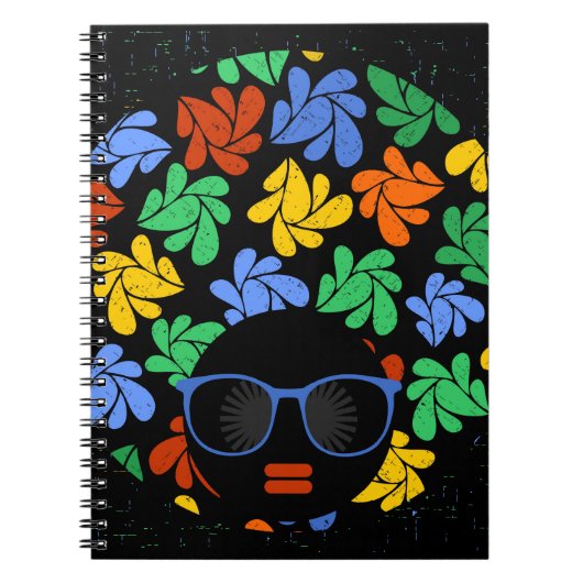 Kleurrijke Afro Liefde Notitieboek (Voorkant)