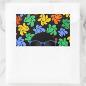 Kleurrijke Afro Liefde Rechthoekige Sticker (Tas)