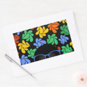 Kleurrijke Afro Liefde Rechthoekige Sticker (Envelop)
