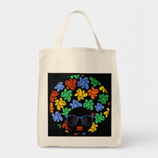 Kleurrijke Afro Liefde Tote Bag (Voorkant)