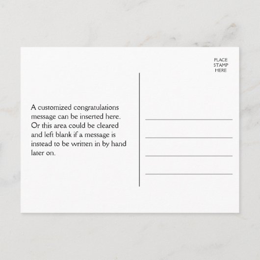 Kleurrijke Afstudeer Felicitaties + Aangepaste Naa Briefkaart (Achterkant)