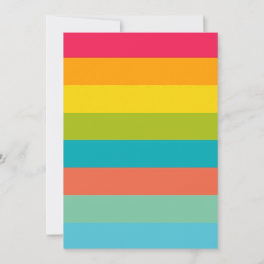  kleurrijke Afstuderen foto Aankondiging (Achterkant)