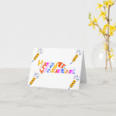 Kleurrijke Afstuderen Kaart (Gele Bloem)