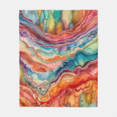 Kleurrijke Agaat Geode Edelsteen (2) Fleece Deken (Voorkant)