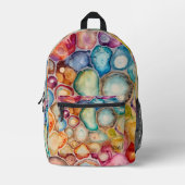 Kleurrijke Agaat Geode Edelsteen (5) Bedrukte Rugzak (Voorkant)