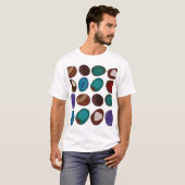 Kleurrijke Agate Steen Kristal Genezer T-shirt (Voorkant volledig)