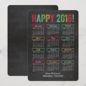 Kleurrijke agenda visitekaartjes feestdagenkaart (Voorkant / Achterkant)