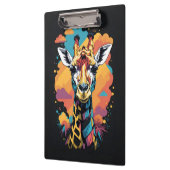 Kleurrijke AI gegenereerde Giraffe Klembord (Links)