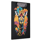 Kleurrijke AI gegenereerde Giraffe Klembord (Rechts)