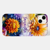  kleurrijke AI kunstbloemen gepersonaliseerd Case-Mate iPhone Case (Achterkant (horizontaal))