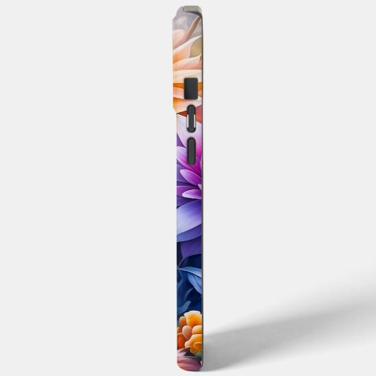  kleurrijke AI kunstbloemen gepersonaliseerd Case-Mate iPhone Case (Achterkant / Links)