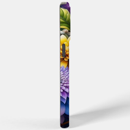  kleurrijke AI kunstbloemen gepersonaliseerd Case-Mate iPhone Case (Achterkant / Rechts)