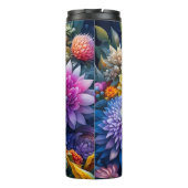  kleurrijke AI kunstbloemen gepersonaliseerd Thermosbeker (Achterkant)