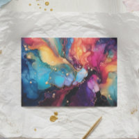 Kleurrijke Alcohol Ink Art Fluid Painting