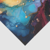 Kleurrijke Alcohol Ink Art Fluid Painting Tissuepapier (Detail)