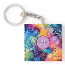 Kleurrijke Alcohol Ink Art Fluid Schilderij