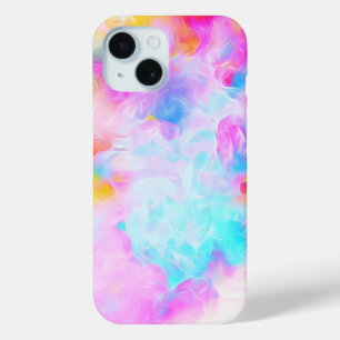 Kleurrijke Alcohol Ink Paint Swirl Abstract iPhone 15 Case