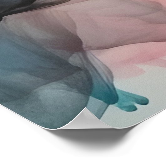 Kleurrijke alcohol inkt achtergrond poster (Hoek)