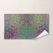 Kleurrijke Alcoholinkt, Groen en Bourgogne Abstrac Bad Handdoek (Handdoek)