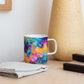 Kleurrijke alcoholinkt moderne waterverven achterg koffiemok