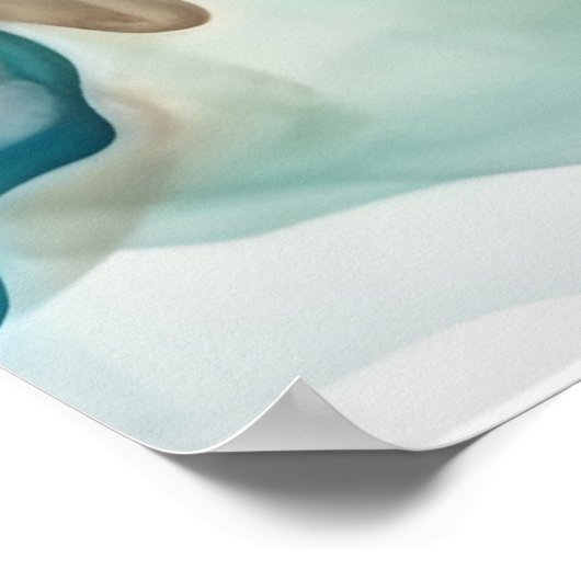 Kleurrijke alcoholinkt poster (Hoek)