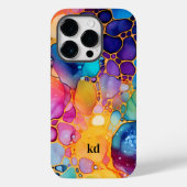Kleurrijke alcoholinkt waterverven achtergrond Case-Mate iPhone case (Achterkant)