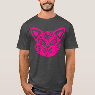 Kleurrijke Alebrije kattenkop T-shirt
