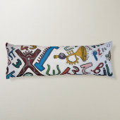 Kleurrijke Alfabet Body Pillow Lichaamskussen (Achterkant)