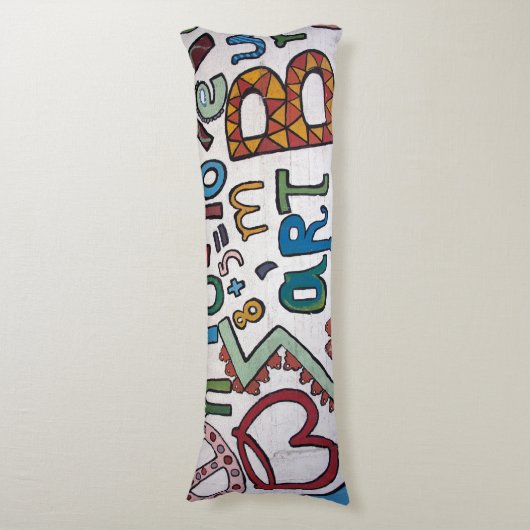 Kleurrijke Alfabet Body Pillow Lichaamskussen (Voorkant Verticaal)